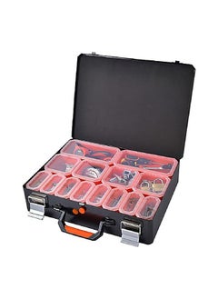 Tactix Heavy Duty Steel Organiser Case with Comfort-Grip Handle Black and Orange 42.6 x 32.4 cm 321160  - Image 2