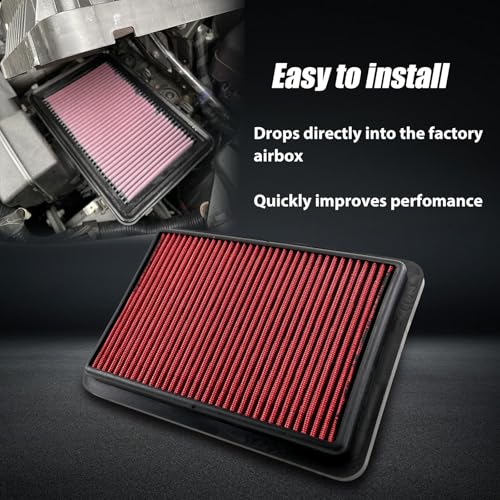 RYANSTAR RACING High-Flow Engine Air Filter 33-2480 Compatible with Mazda 3 6 CX-4 CX-5 2012-2025 Washable and Reusable Improves Power and Throttle Response Designed for Lifelong Use - Image 5