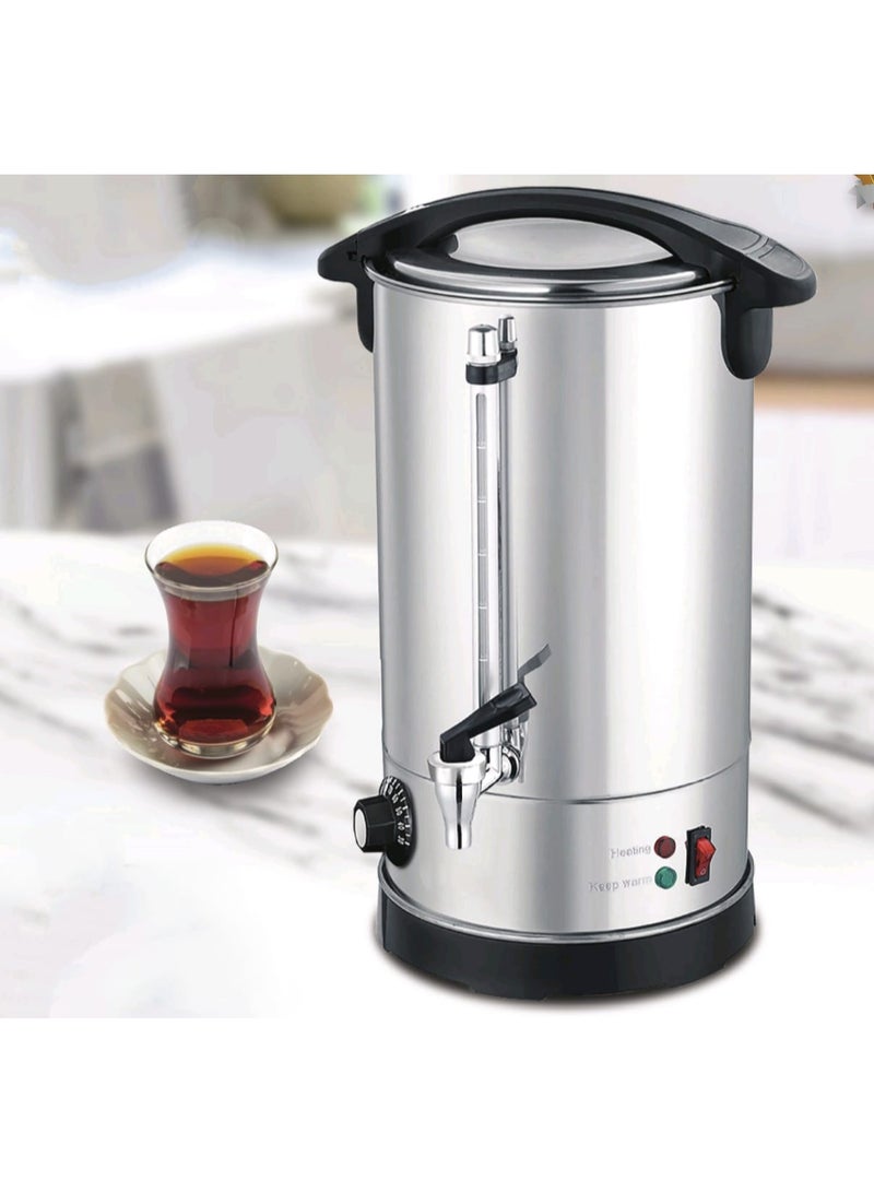 غلاية مياه كهربائية سعة 16 لترًا من الفولاذ المقاوم للصدأ - موزع مياه ساخنة مع التحكم في درجة الحرارة وحماية من الغليان الجاف ومقبض مقاوم للحرارة ومؤشر ضوء للتسخين - مثالي للشاي والقهوة - Image 2