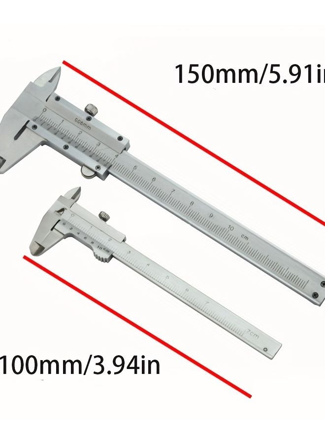 Heavy Duty Stainless Steel Vernier Caliper 100mm Precision Measuring Tool for Workshop - Image 3