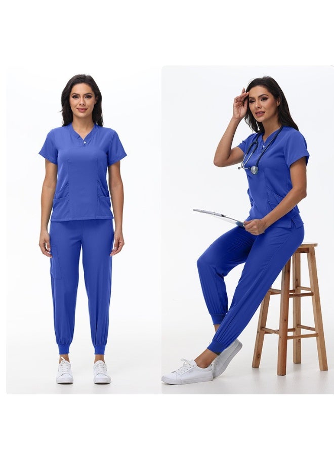 NIBEMINENT Beauty Salon Overalls Dental Nursing  Set Surgical Workwear Hospital Nurse Suit Women Medical Uniform - Image 2