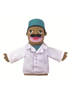 General 1 Pcs Doctor Occupation Professional Figurine Role Playing Parent-Child Interaction Toy Family Companionship Plush Doll Figurine Toy Hand Puppet  - Image 1