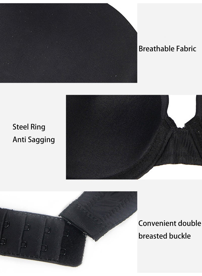 Women Classic Smooth Bra Full Figure Everyday T Shirt Comfort Bra For No-Show Lines With Underwire - Image 3