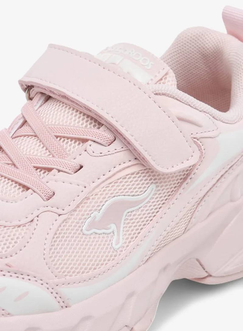 kangaROOS PINK Girls Logo Detail Sports Shoes With Hook And Loop Closure for Women | Best Price UAE