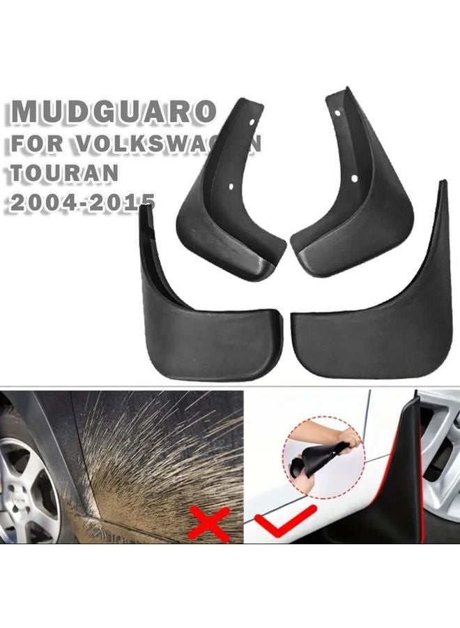 Black Mudguards Set For Volkswagen Touran 2004 2015 Front Rear Wheel Protection - Image 4