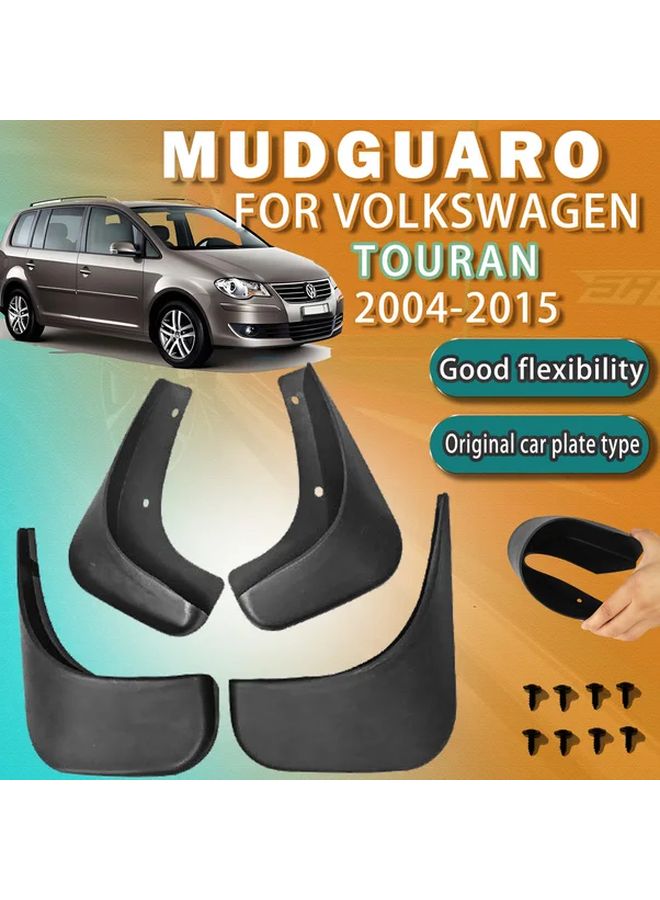 Black Mudguards Set For Volkswagen Touran 2004 2015 Front Rear Wheel Protection - Image 2