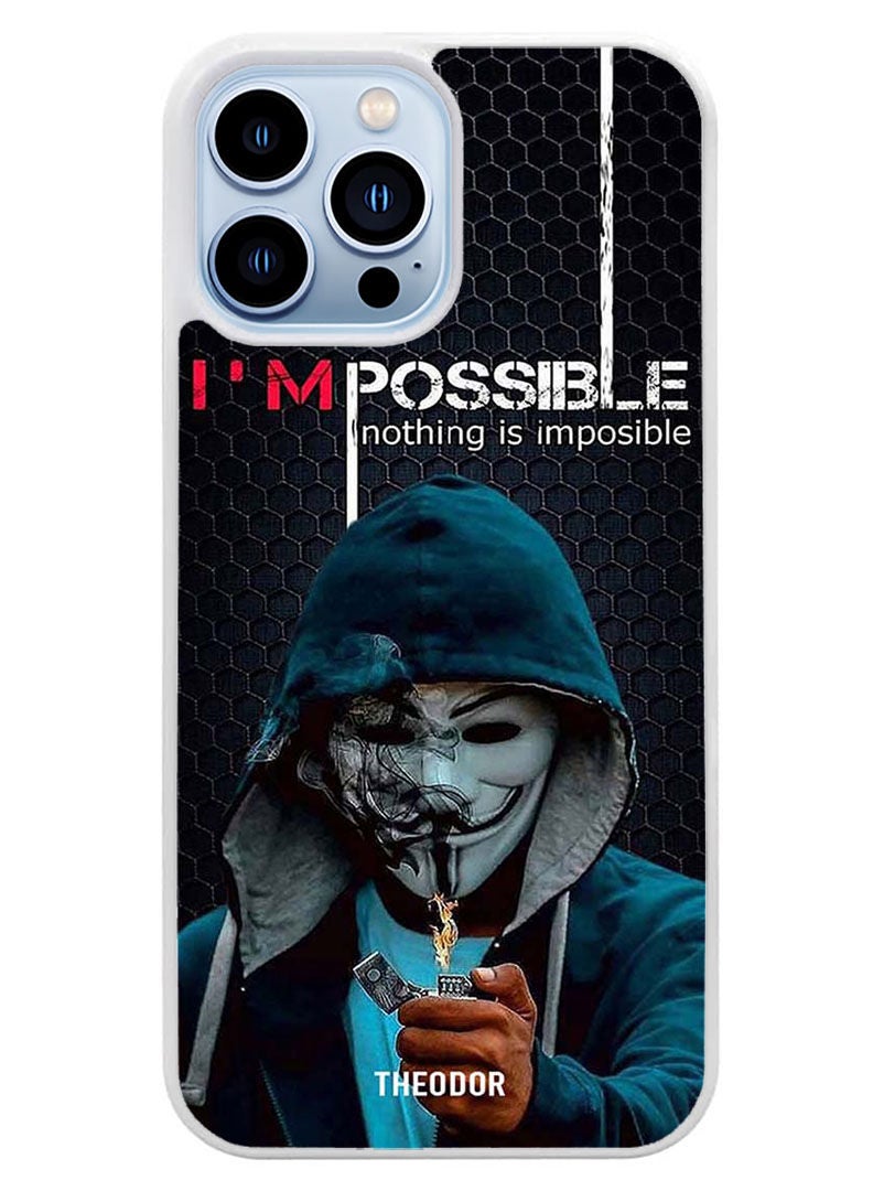 Theodor Protective Case Cover For APPLE IPHONE 14 Pro Nothing Is Impossible(White Bumper) - Image 1