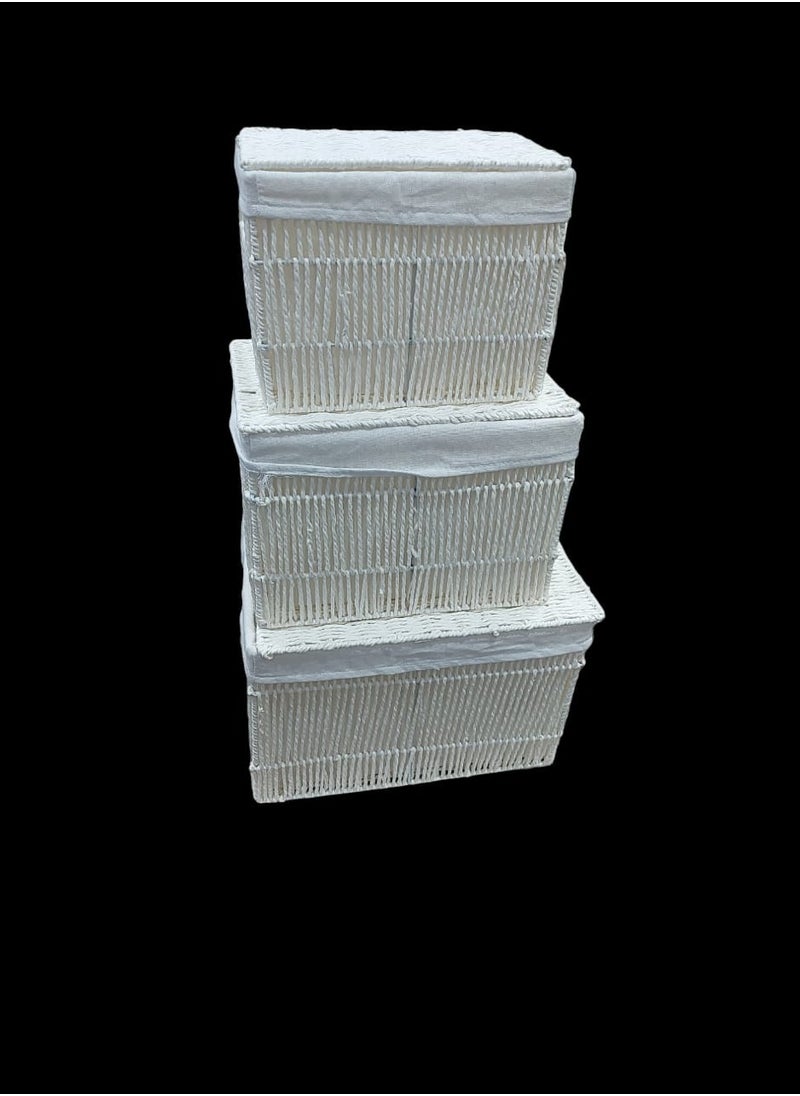 Generic 3 Piece Rectangle Rope Box Set 