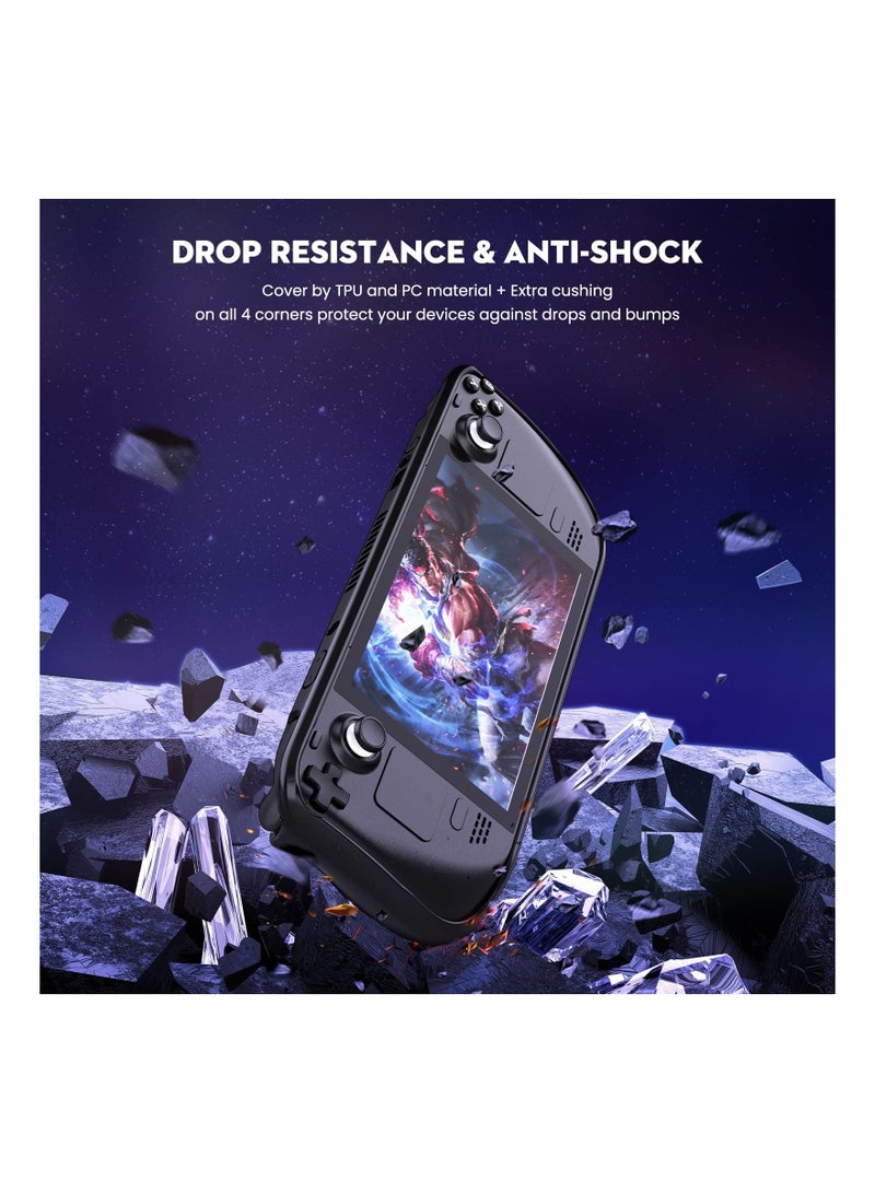 Y&D Steam Deck Protective Case, Silicone Case for Deck, TPU Cover with Adjustable Stand Base, Compatible Shock-Absorption, Non-Slip and Anti-Scratch Design  - Image 3