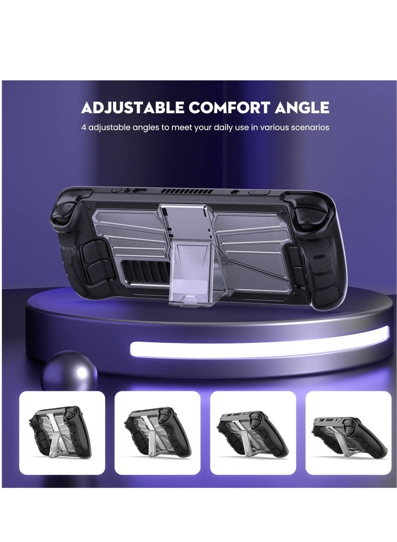Y&D Steam Deck Protective Case, Silicone Case for Deck, TPU Cover with Adjustable Stand Base, Compatible Shock-Absorption, Non-Slip and Anti-Scratch Design  - Image 5
