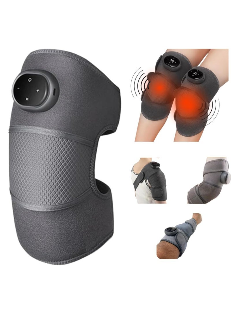 DubaiGallery USB Rechargeable Intelligent Knee Massager with Heat Relax, 6-Level Temperature Control & 3-Mode Massage, Winter Warmth & Relaxation, Black, Ergonomic Design for Full-Body Comfort - Image 1