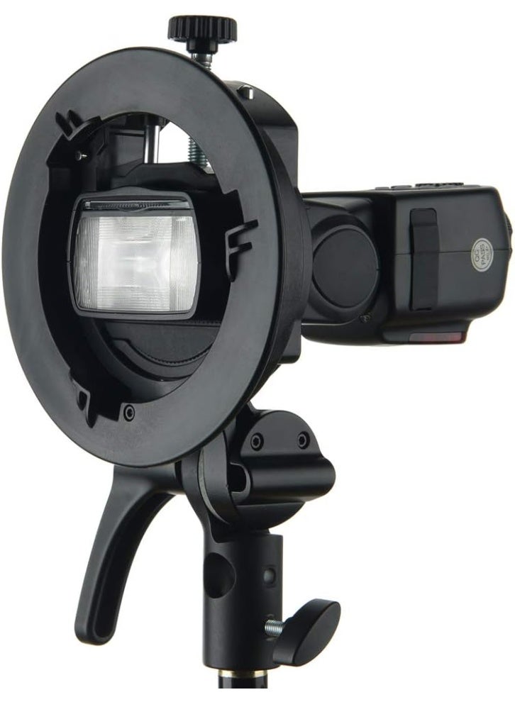 جودوكس حامل فلاش S2 من نوع S، حامل Bowens لـ Godox V1 وV1Pro وV100 وAD200 وAD200ProII وAD300Pro وAD400Pro وAD400ProII وV860II وTT685 وTT600 وTT350، مع تحكم دقيق في الإمالة وفتحة تثبيت المظلة - Image 2