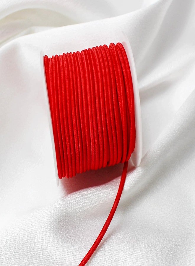 ZHFMLY Red Elastic Beaded Cords 2mm 2/25 inch Elastic Cord String for Bracelets,Small Bungee Shock Cord for DIY Crafts, Beading and Sewing 48ft(ZH171) - Image 4