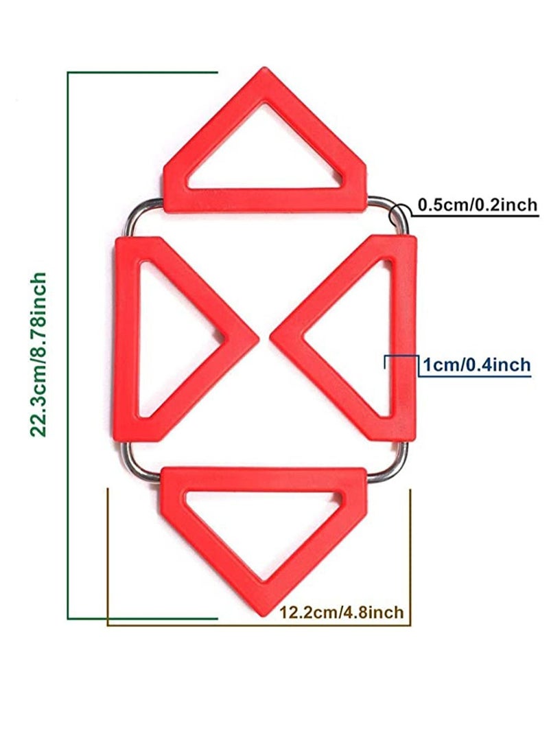 Y&D Silicone Stainless Multifuntion Trivet Mat Set of 4, Heat Resistant Washable Kitchen Table Mats Bowl Mats, Dish Placemats, and Drink Coasters  - Image 3