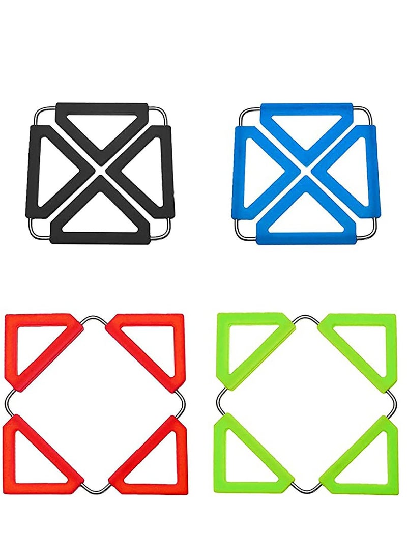 Y&D Silicone Stainless Multifuntion Trivet Mat Set of 4, Heat Resistant Washable Kitchen Table Mats Bowl Mats, Dish Placemats, and Drink Coasters  - Image 1