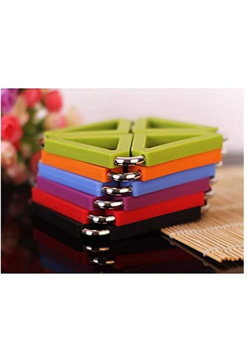 Y&D Silicone Stainless Multifuntion Trivet Mat Set of 4, Heat Resistant Washable Kitchen Table Mats Bowl Mats, Dish Placemats, and Drink Coasters  - Image 2