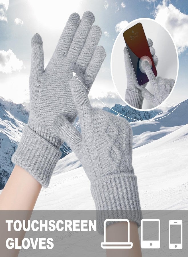 Tavaleu Womens Winter Gloves - Gloves for Women Cold Weather, Warm Touch Screen Fleece Lined Gloves, Elastic Cuff Knit Gloves - Image 5
