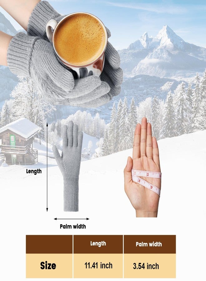 Tavaleu Womens Winter Gloves - Gloves for Women Cold Weather, Warm Touch Screen Fleece Lined Gloves, Elastic Cuff Knit Gloves - Image 2