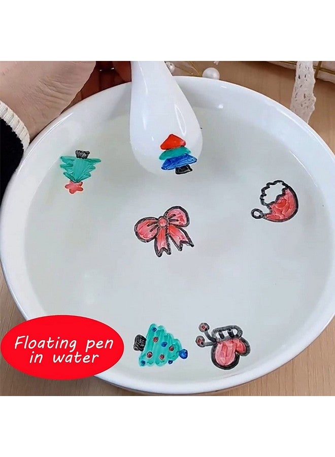 Clobeau Magical Water Painting Pen 12 Colors Magic Doodle Drawing Pens Erasing Whiteboard Marker Doodle Water Floating Pens For Teaching Drawing Water Painting Markers Doodle Pen Floating Ink Pen Draw Pens - Image 4