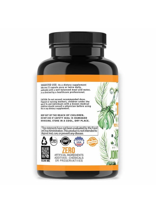 Angry Supplements Vegan Turmeric Curcumin with Black Pepper Extract (60 Veggie Capsules-2 Month Supply), 95% Curcuminoids - Best All Natural Powerful Antioxidant for Joint Support and Pain Relief (1-Bottle) - Image 3