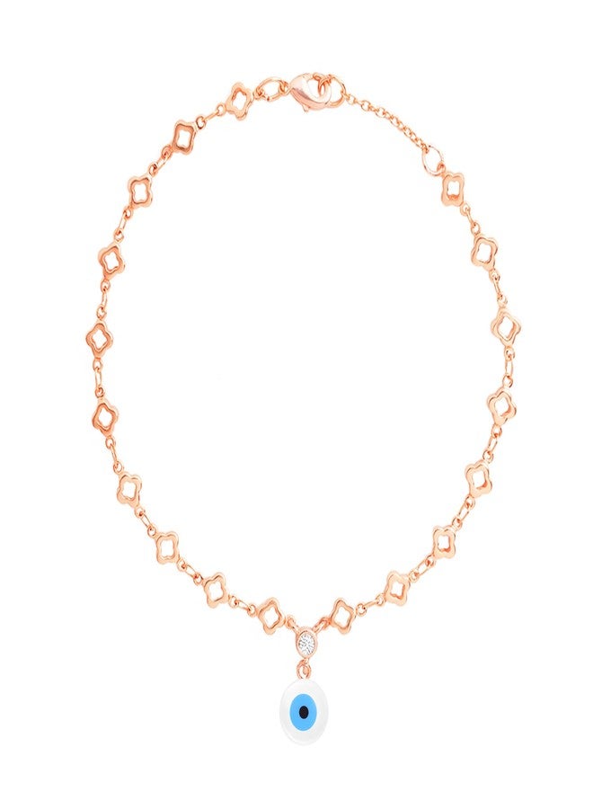 مينوتيا خلخال مينوتيا مطلي بالذهب الوردي بتصميم سلسلة للنساء والفتيات_MNT0392RD_RG - Image 1