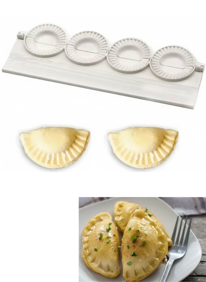 ماكينة صنع السمبوسك والقطايف 4 في 1 – تصنع 4 قطع في وقت واحد لتوفير الوقت والجهد – سهلة الاستخدام والتنظيف لتحضير السمبوسك، القطايف، المعجنات والحلويات في المنزل والحفلات - Image 1