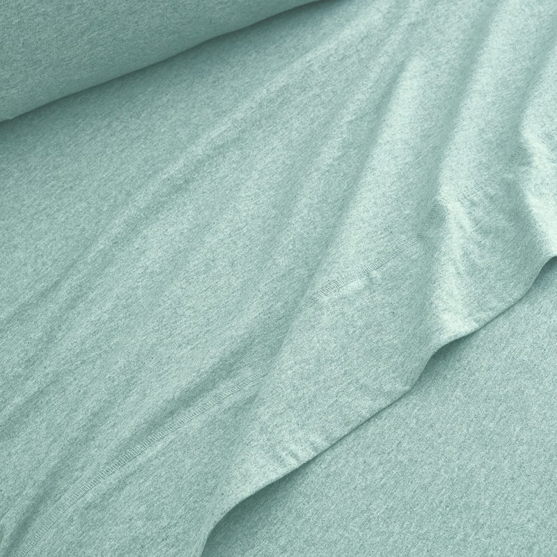 BED INC BED INC Road Trip America Jersey Sheets Full Set - Cotton (4 Pieces) Deep Pockets T-Shirt Soft Knit Stretchy Jersey Full Size Sheet Sets Set - 1 Flat 1 Fitted 2 Pillowcases (Classic Mint  Full)  - Image 4