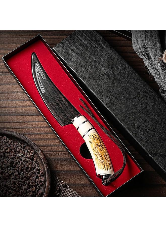 S-TOP Sharp Curved Blade Boning Knife Set with Gift Box - Super Sharp Stainless Steel japanese Boning Knife, with Ergonomic Handle, Brisket Trimming Knife for BBQ, Camping, Outdoor Survival - Image 1