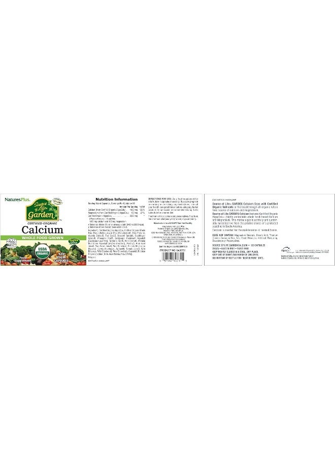 Nature's Plus Natures Plus Source Of Life Garden Calcium With Algaecal 120 Vegetarian  - Image 3