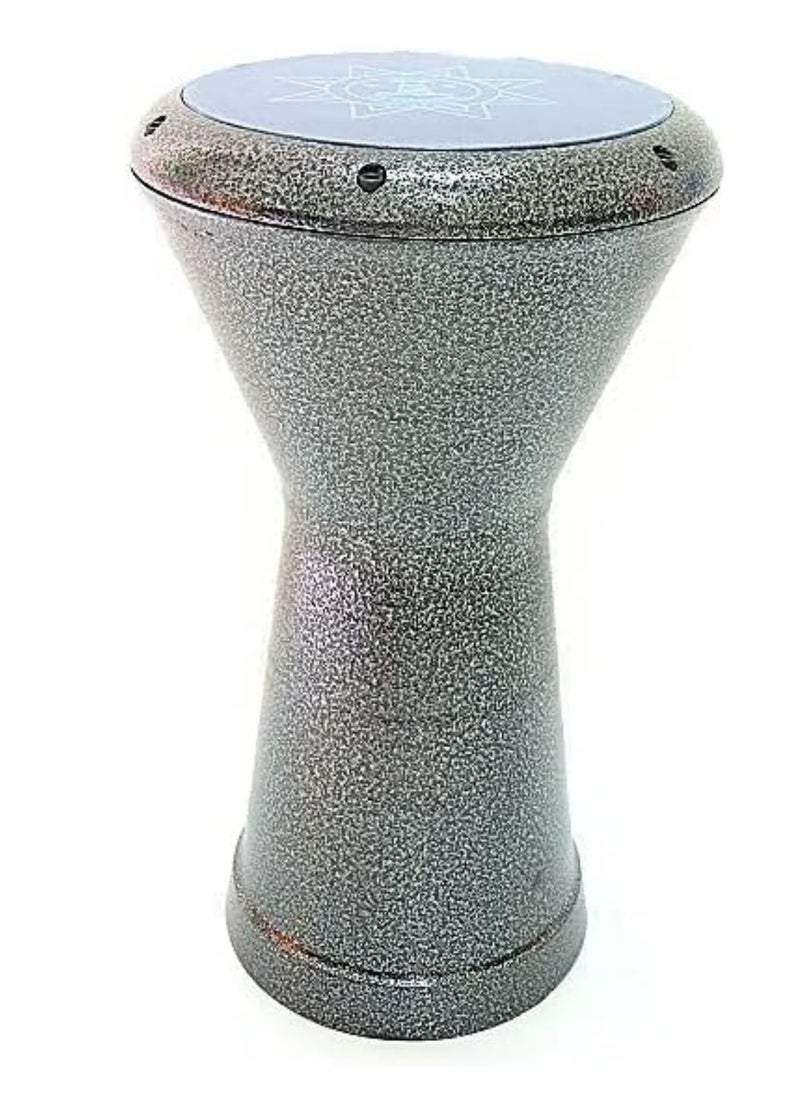 17" Percussion" Metal Darbuka Drum Doumbek (Silver)  - Image 1