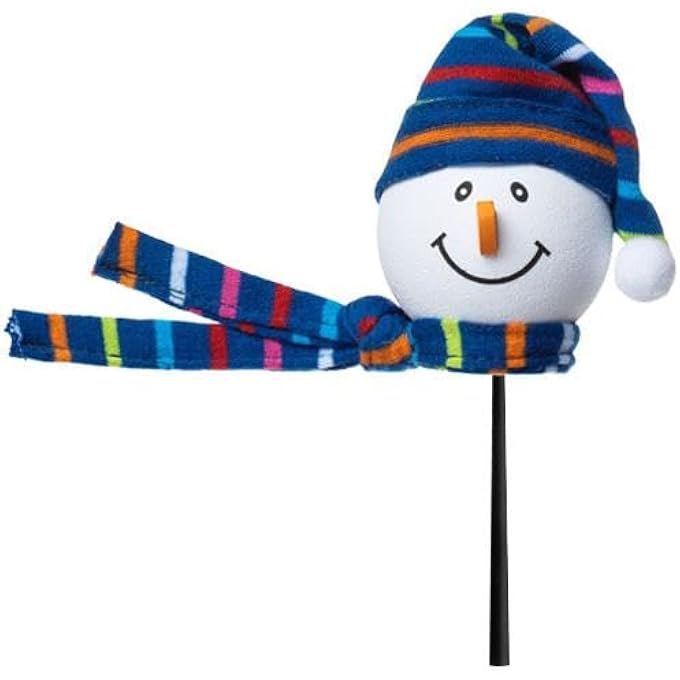 rayihni Snowman Winter Hat & Scarf Car Antenna Topper/Auto Mirror Dangler/Cute Dashboard Accessory (Blue) - Image 2