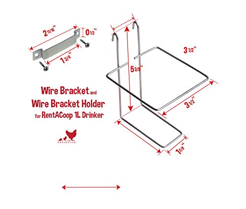RentACoop Wire Bracket for Small Animal Drinking Bottle (32 oz/1 Liter) - Image 2