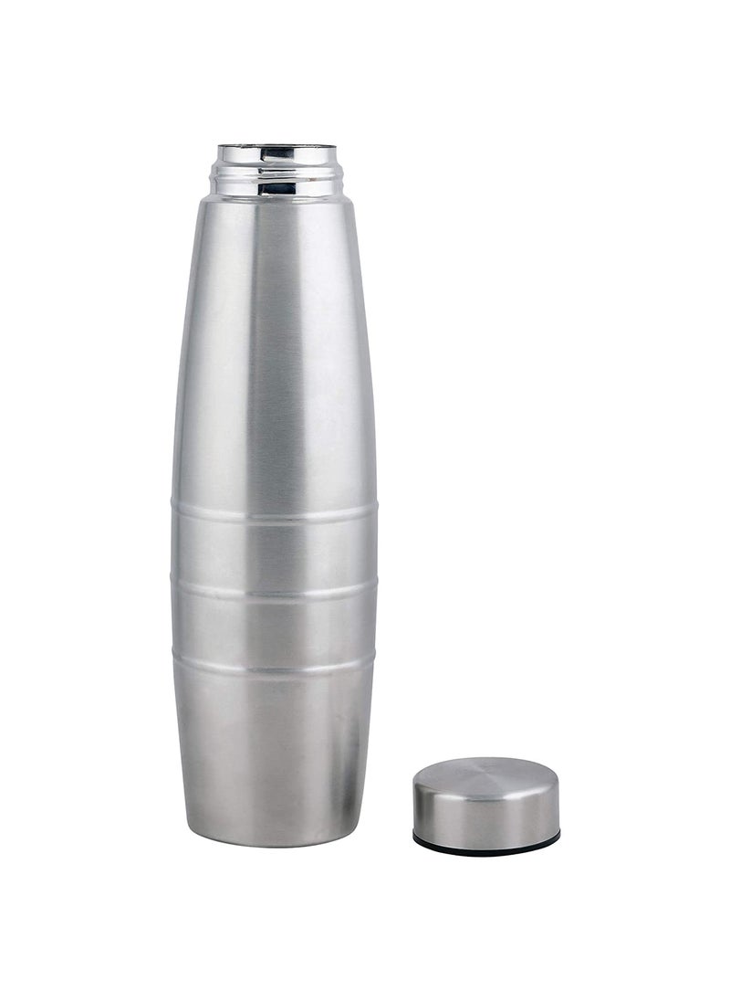 Expresso - Expresso Stainless Steel Single Wall Fridge Water Bottle for Office, Gym and Multipurpose (1000ml, S.S. MATT), Pack of 1 - Image 1