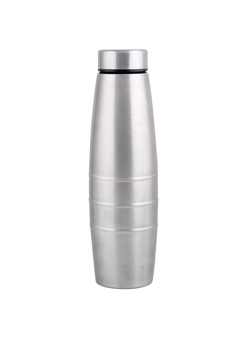 Expresso - Expresso Stainless Steel Single Wall Fridge Water Bottle for Office, Gym and Multipurpose (1000ml, S.S. MATT), Pack of 1 - Image 1