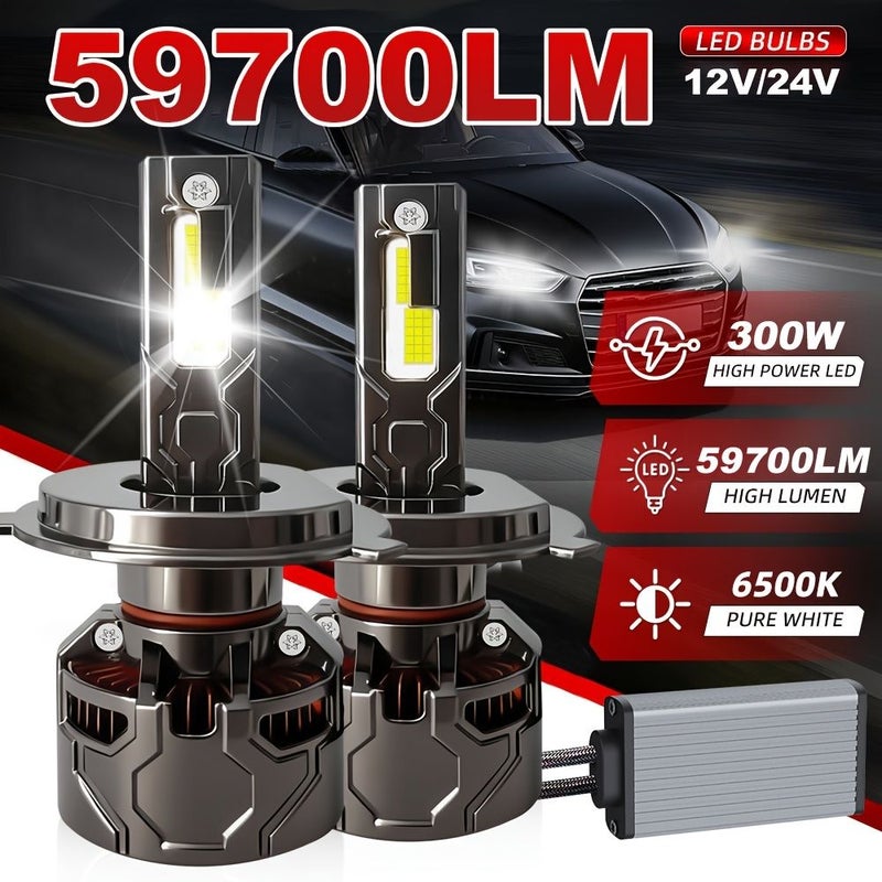 Optimized LED H7 H18 Car Headlights 59700LM 6500K White Day Night Fog Light - Image 1