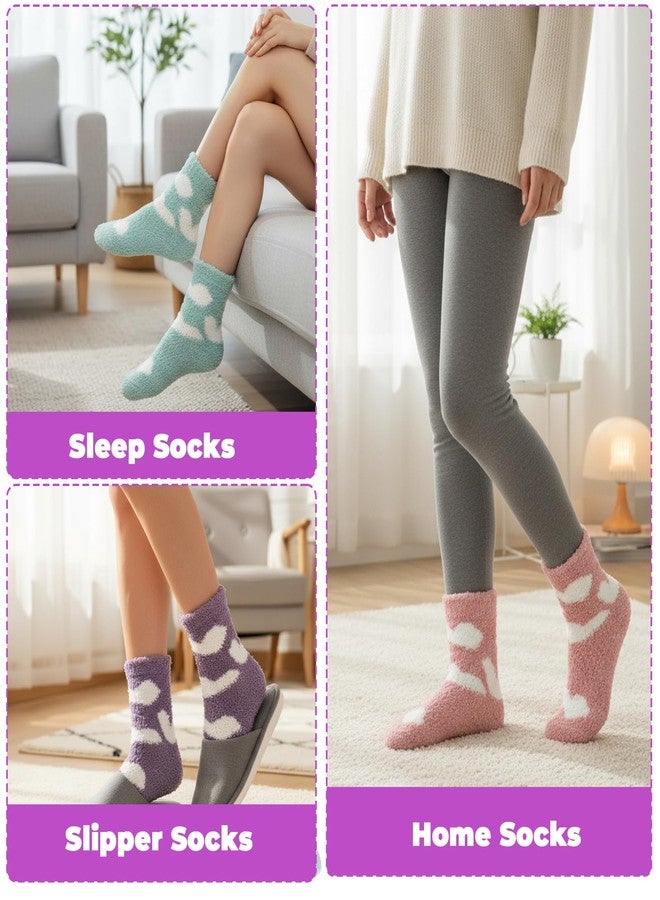 ADLABLD 3 Pairs Aloe Socks Moisturizing Spa Socks, Women Spa Pedicure Foot Care Sock, Winter Warm Home Sleeping Sock for Women Men Repairing Softening Dry Cracked - Image 3