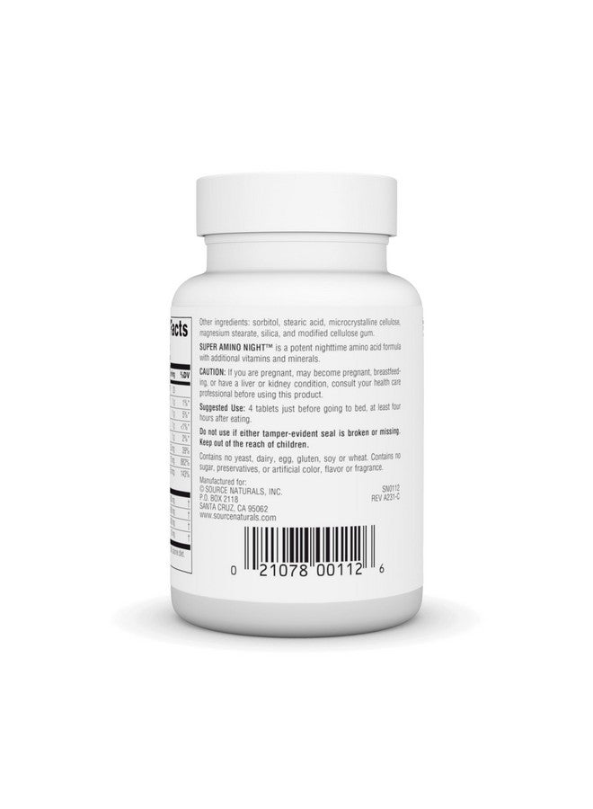 Source Naturals سورس ناتشورالز سوبر أمينو نايت - تركيبة متقدمة من الأحماض الأمينية* - 60 كبسولة - Image 3