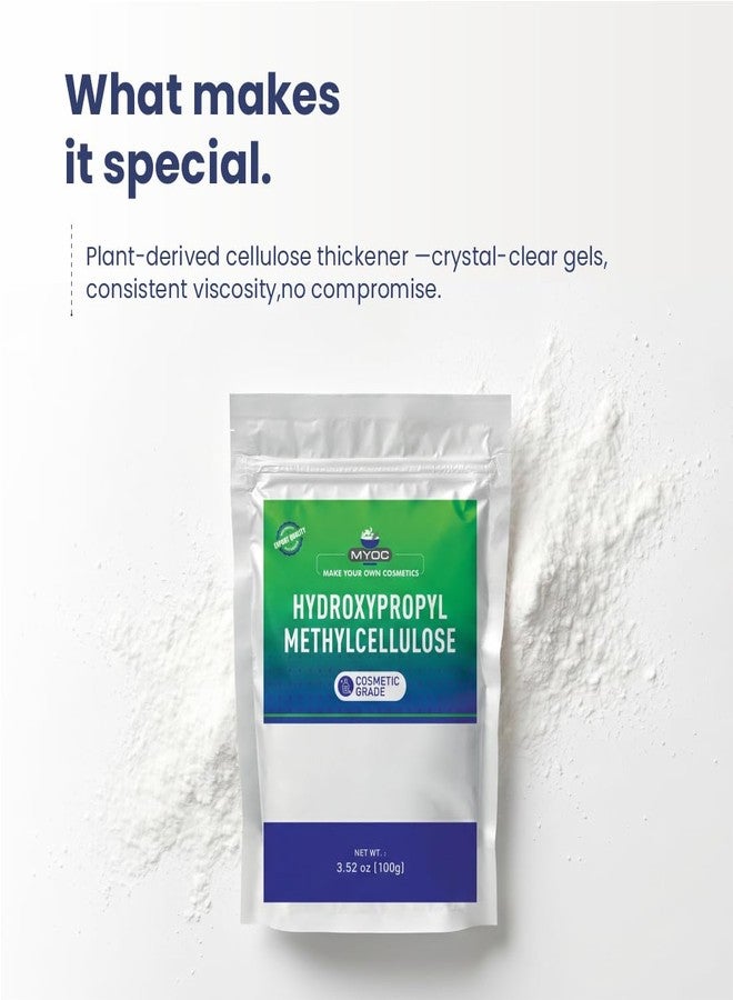 MYOC Hydroxypropyl Methylcellulose (100 g / 3.52 oz - Cosmetic Grade Thickening & Film-Forming Agent for Gels Creams Lotions & DIY Formulations - Image 4