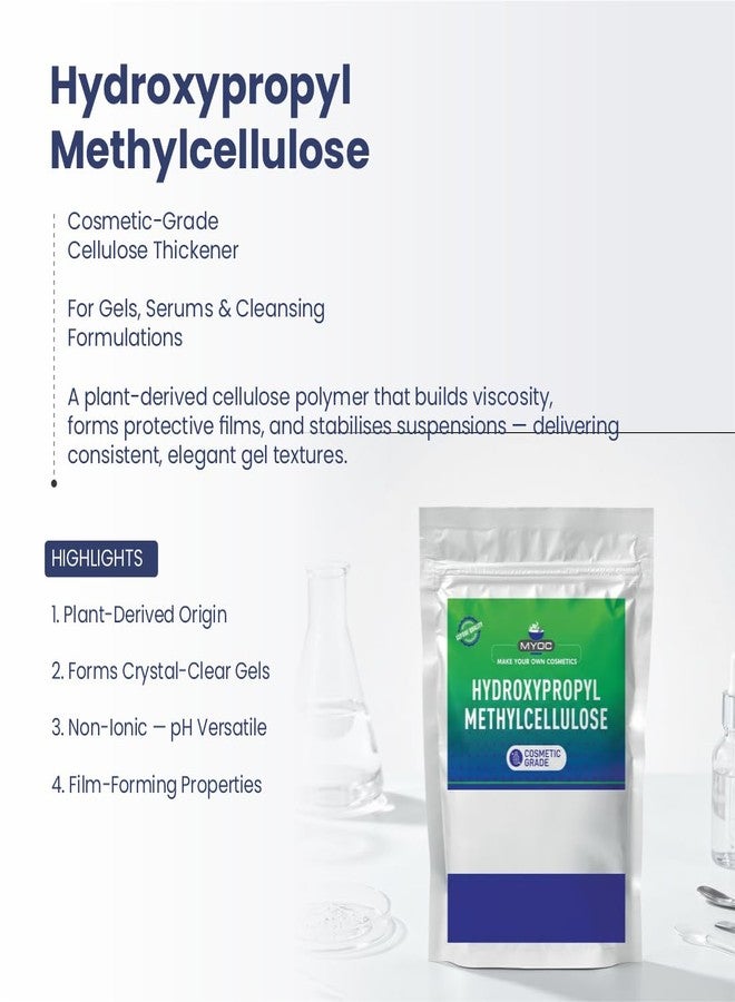MYOC Hydroxypropyl Methylcellulose (100 g / 3.52 oz - Cosmetic Grade Thickening & Film-Forming Agent for Gels Creams Lotions & DIY Formulations - Image 3