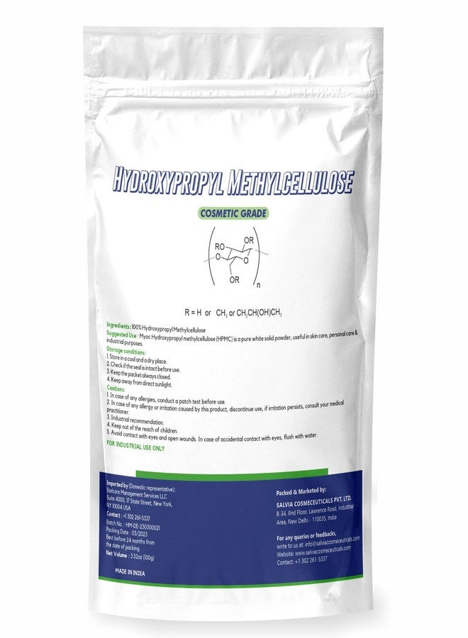 MYOC Hydroxypropyl Methylcellulose (100 g / 3.52 oz - Cosmetic Grade Thickening & Film-Forming Agent for Gels Creams Lotions & DIY Formulations - Image 2