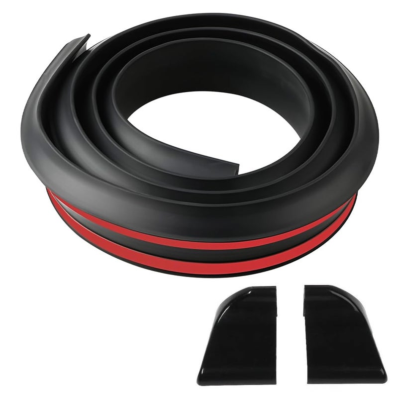 STHIRA ® 4.5CM Wide 1.5M Spoiler for Car Universal Matte Black Car Spoiler Lip Kit, Rubber Trunk Strip Bar for Enhanced Aerodynamics Stylish Spoiler for Sedan Car Upgrade Car Spoiler Fits Most Cars - Image 1