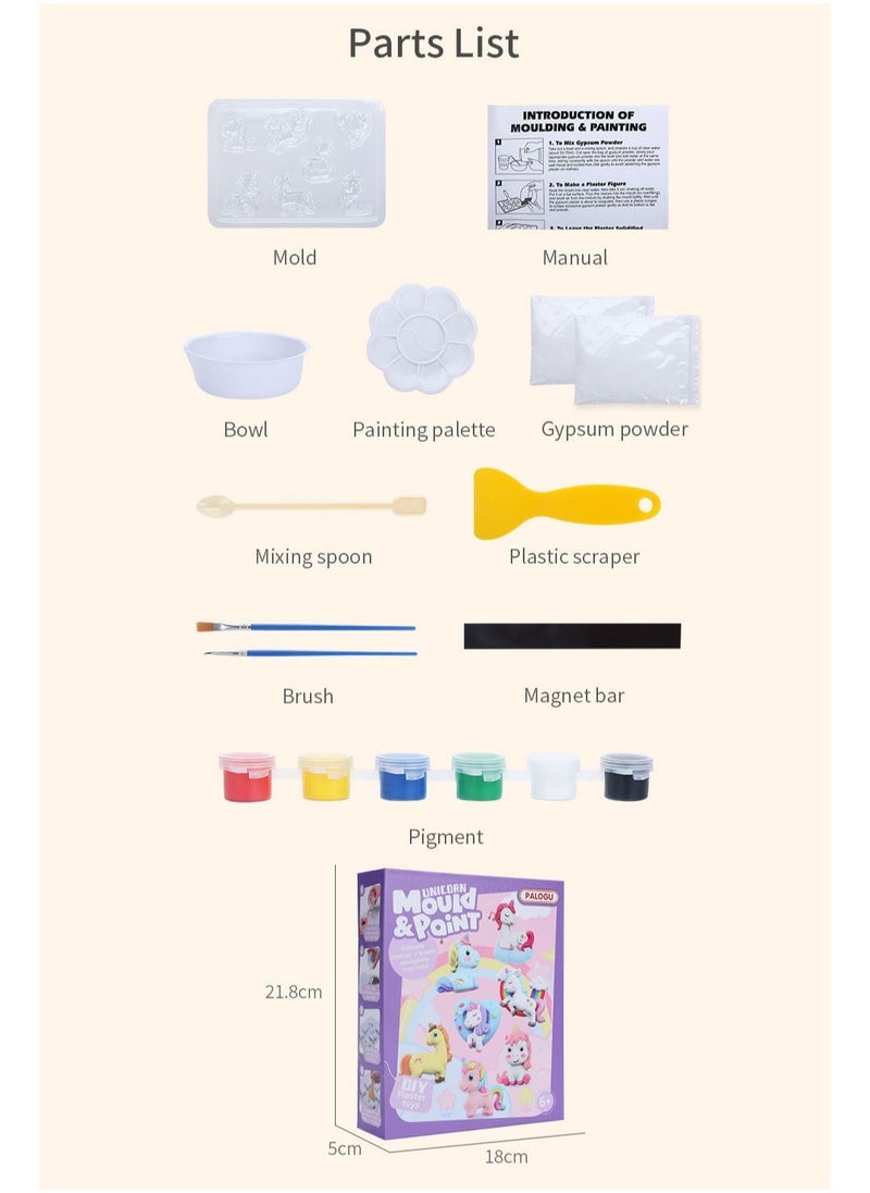 Water Moulding and Painting Set, Safe Creative Art Supplies,cake or space theme for your choice.