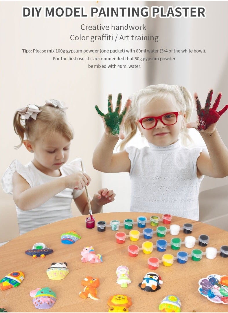 Water Moulding and Painting Set, Safe Creative Art Supplies,cake or space theme for your choice.
