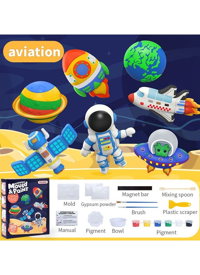 Water Moulding and Painting Set, Safe Creative Art Supplies,cake or space theme for your choice.