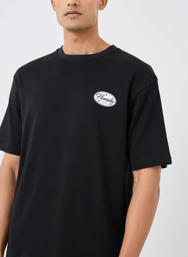 Styli Styli Graphic Print Round Neck Oversized T-Shirt