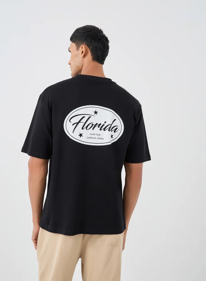 Styli Styli Graphic Print Round Neck Oversized T-Shirt