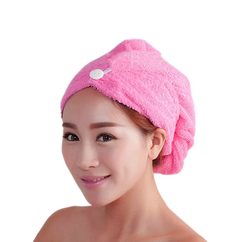 HomeFast HomeFast 1 pc of Microfiber Hair Wraps Magic Fast Dry Towel Drying Bath Twist Hat Spa Soft Cap - Image 4