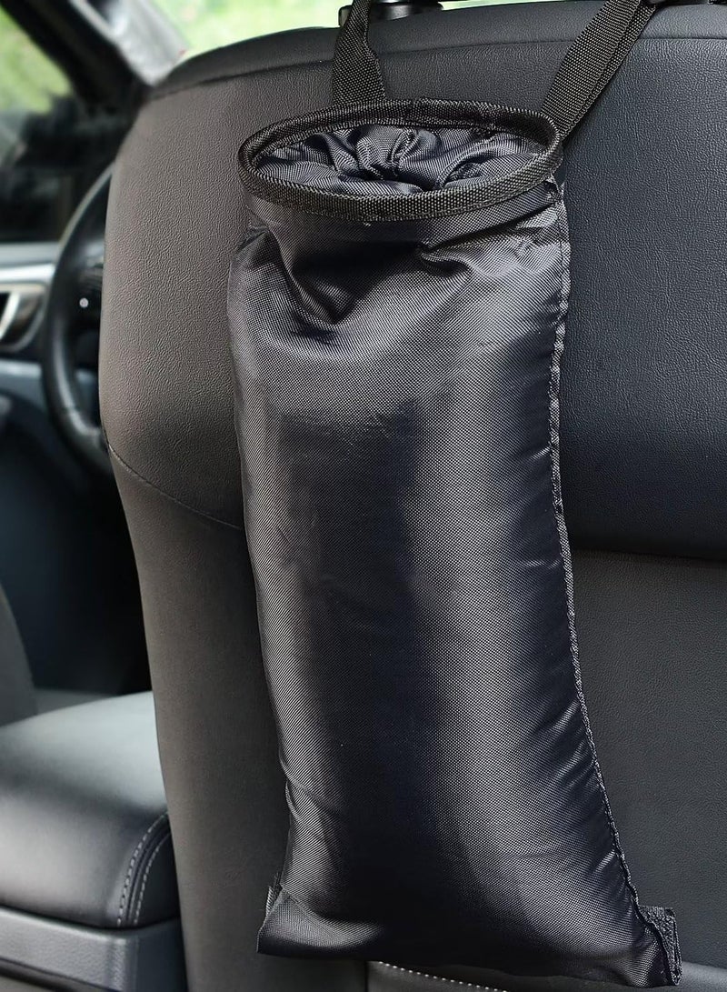 Halamodo Oxford Material Car Trash Bag Hanging，Universal Car Garbage Bag Back Seat Headrest Litter Trash Garbage Can (Black) - Image 1