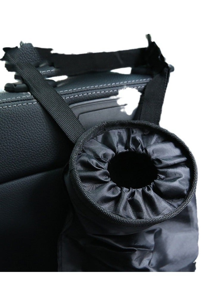 Halamodo Oxford Material Car Trash Bag Hanging，Universal Car Garbage Bag Back Seat Headrest Litter Trash Garbage Can (Black) - Image 4