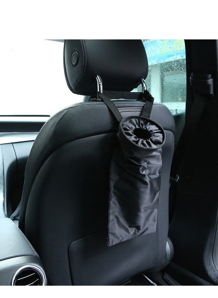 Halamodo Oxford Material Car Trash Bag Hanging，Universal Car Garbage Bag Back Seat Headrest Litter Trash Garbage Can (Black) - Image 5